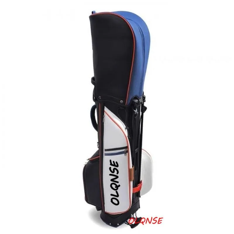 

Новинка 2024, рыбацкая шляпа, сумка для гольфа из искусственной кожи, прочная профессиональная сумка-подставка для гольфа, контрастные цвета, сумка унисекс с кронштейном для гольфа