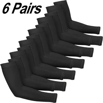 6 Pairs Cooling Compression Arm Sleeves – UV Protection Sports Arm Covers 1