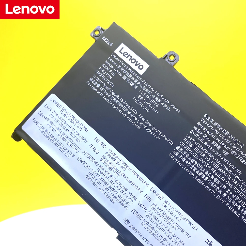 Nova Bateria do Laptop Original para Lenovo Thinkpad T490 T495 P43s L18m3p73 L18l3p73 02dl007 L18c3p72 L18m3p74 Sb10t831225b10w13877 - Imagem 3