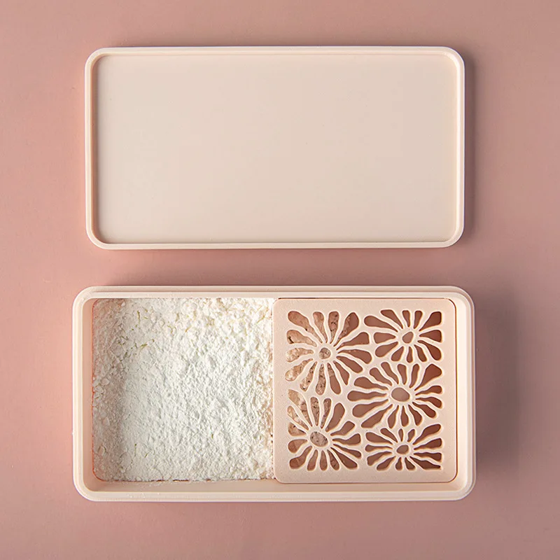 Soft Pottery Mold Powder Storage Box Anti Stick Corn Starch Container