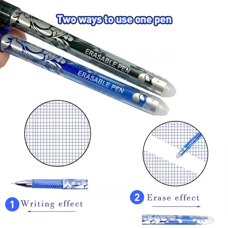 Gel Pens Erasable Gel Pen Set 6 Colors Ink Refills For School Student Office