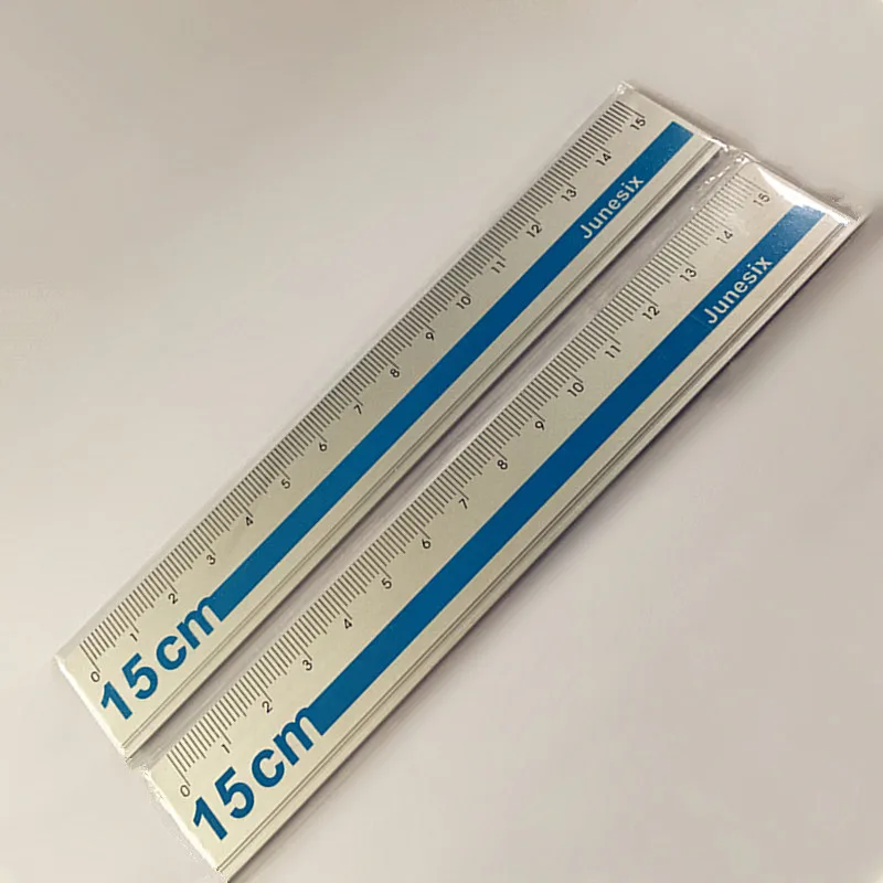 15cm Aluminum Metal Straight Ruler Measuring CM Scale Student Art Drawing Tool Office School Supplies Stationery Gift mirui office supplies measuring tool scale ruler small proportion multifunctional triangular school ruler aluminum colorful 15cm
