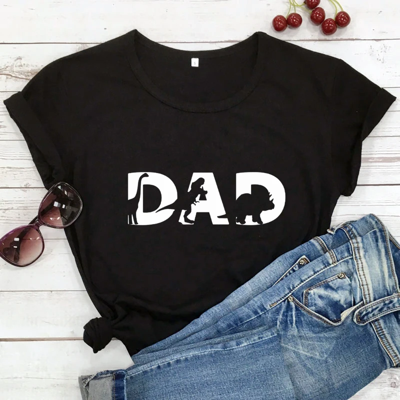 

Dinosaur DAD 100% cotton tshirt FUNNY Fathers Day tee shirt