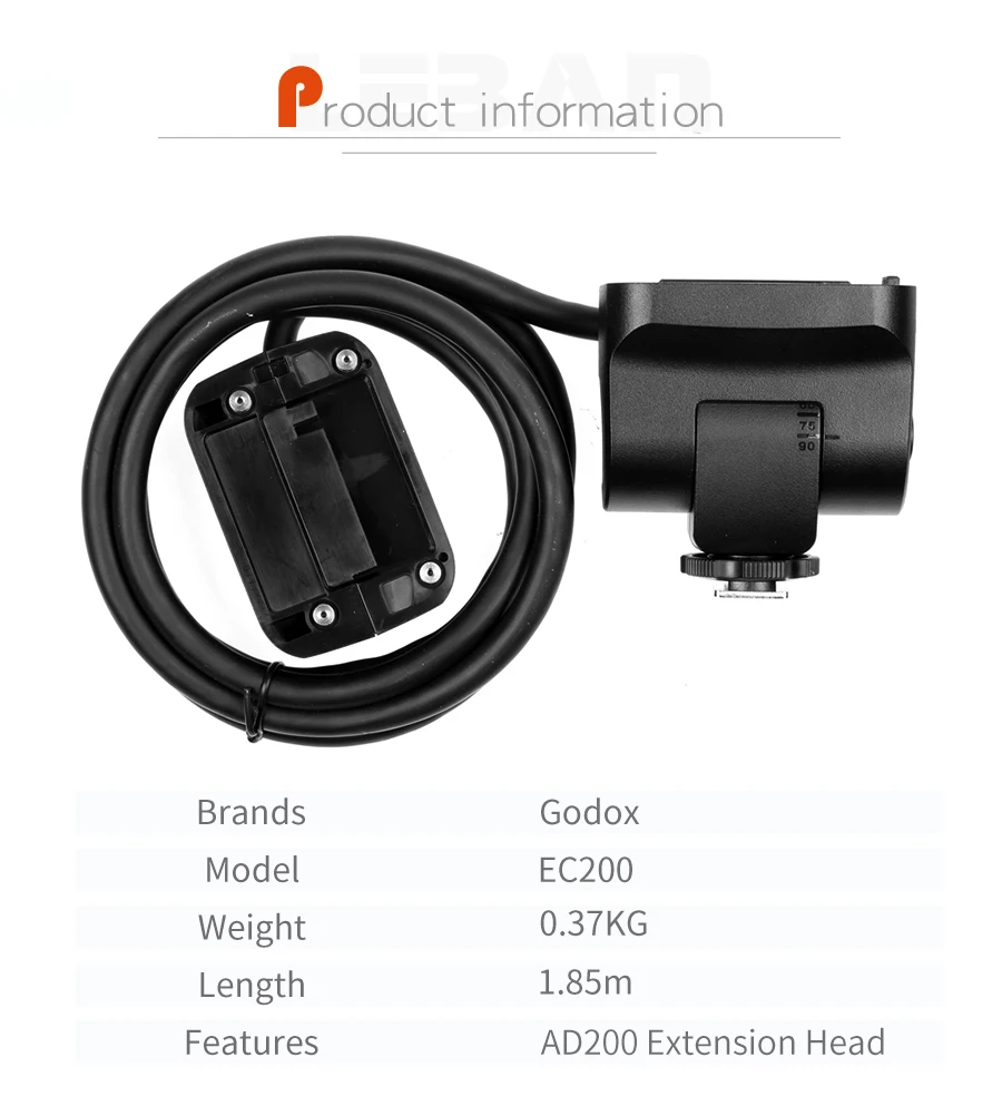 EC200 EC200II AD200PROII AD200 Remote Separation Extension Head with Hot Shoe fo