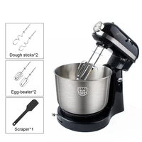 4L Stainless Steel Bowl Electric Stand Food Mixer Egg Beater Cream Blender Handheld Whisk Cake Bread Dough Kneading Machine 1