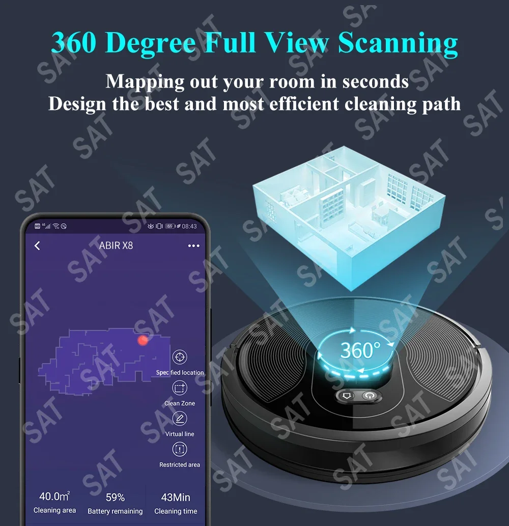 -ABIR X8 Robot Vacuum Cleaner Tools S2d6b087107414c1a9ae52bd8aff8f9168