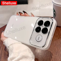 Enhanced Product Title: Transparent Silicone Soft Cover with Ultra Plating - Premium TPU Phone Case by Shelluxe - POCO F7 Ultra (White)
