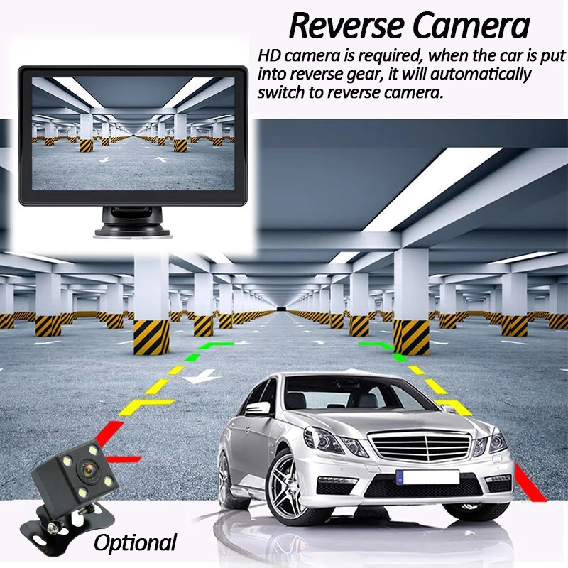 7-Inch Car Monitor Wireless Carplay MP5 Portable Smart Player Supports Android Auto Apple GPS Navigation Apple Reverse image 4 7-Inch Car Monitor Wireless Carplay MP5 Portable Smart Player Supports Android Auto Apple GPS Navigation Apple Reverse image - Image 4