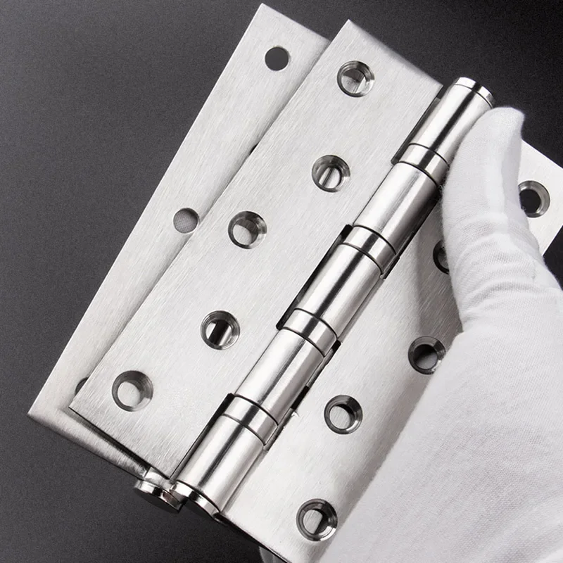 2Pcs (1 Pair) Folding Butt Hinges Home Furniture Hardware Thickened Cabinet Door Hinge Hinge Silent Stainless Steel stainless steel hinges door hinges