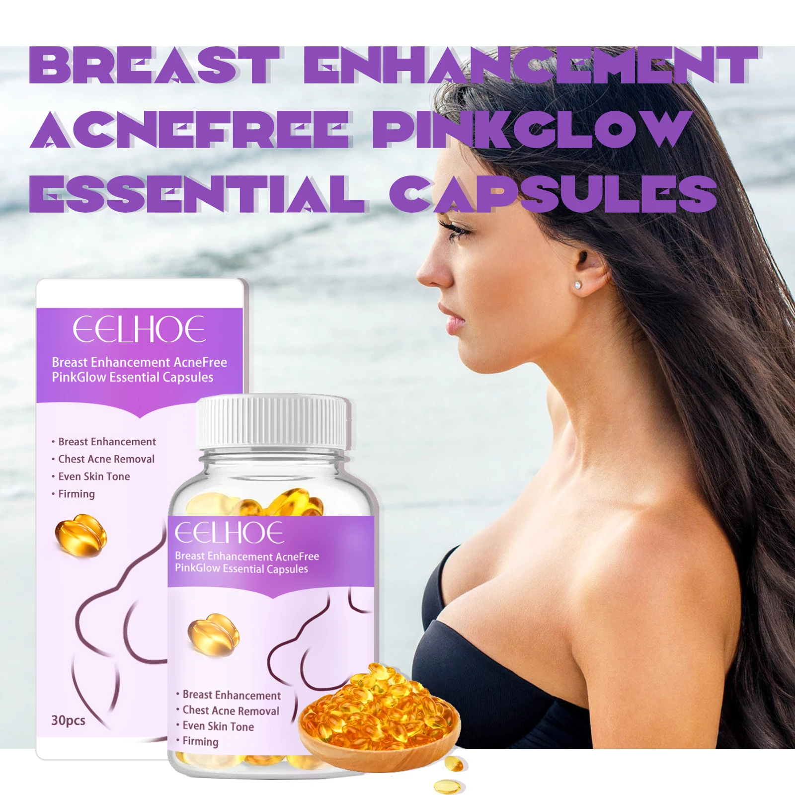 Breast Enhancement Oil Capsule Breast Firming Tightening Massage Bigger Chest Lift Oil Fast Growth 30PCS