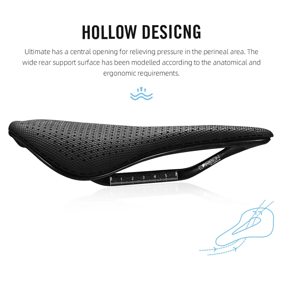 RYET カーボン 3D プリントサドル 145/155 ミリメートル 7*9 自転車