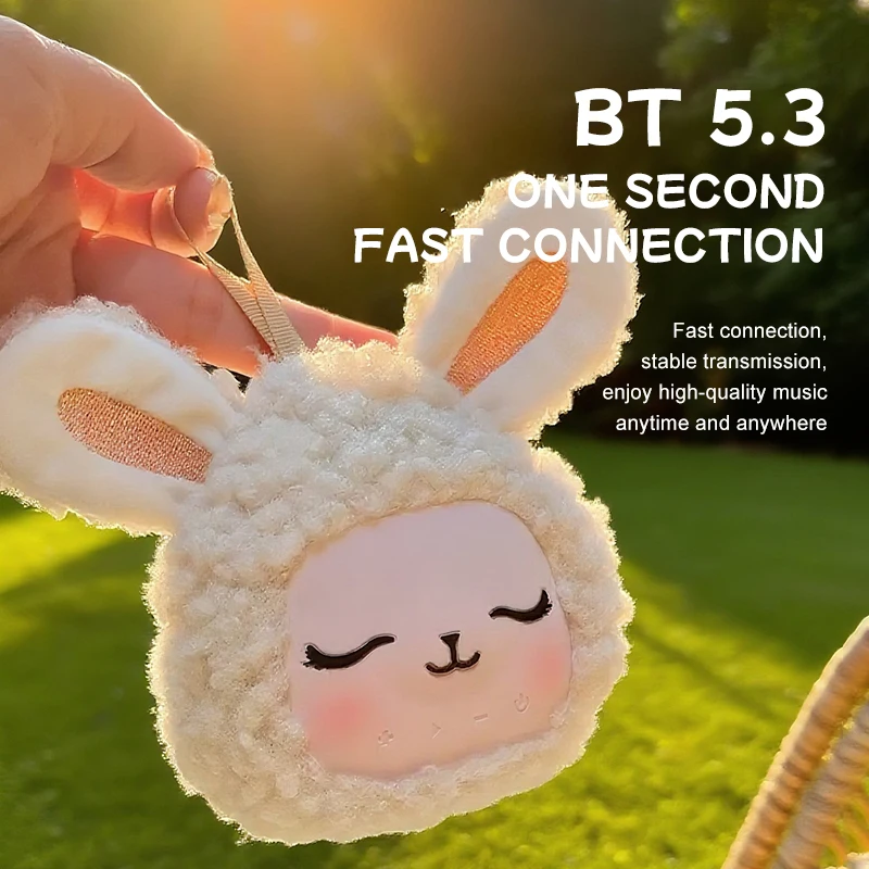 Mini Cute Animal Bluetooth Speaker Plush Rabbit Hifi Sound Loudspeaker Soundbar Wireless MP3 Music Player Support TWS TF Card