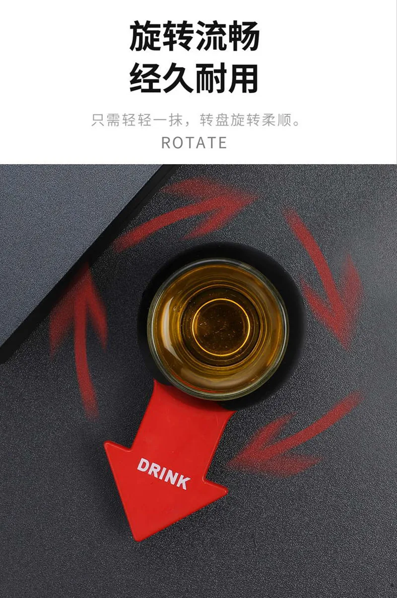 Description Picture 6 of itemAlcoholic Penalty Turntable Toys Russian Roulette Friend Drinking Booster Game Props Bar 2023 Entertainment Atmosphere Supplies