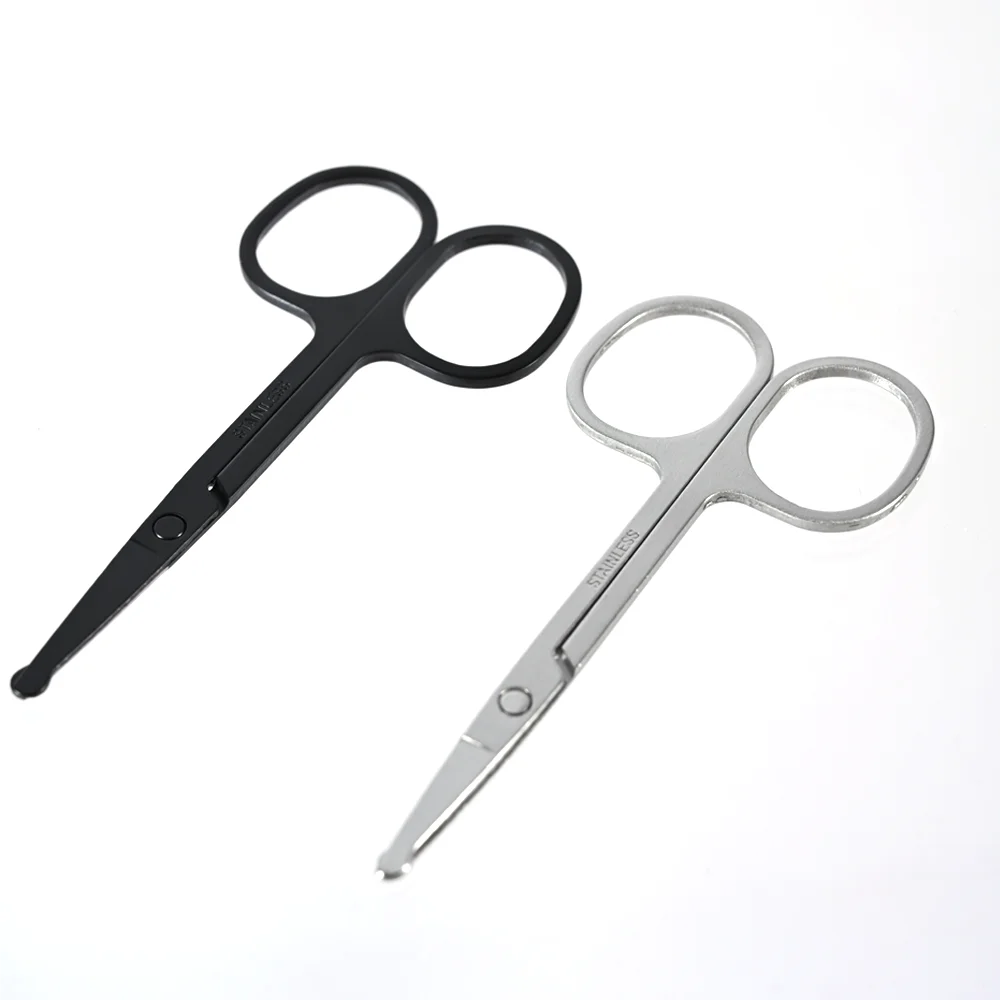 Stainless Steel Eyebrow Scissors Nose Hair Mini Small Eyelash Facial Hair Straight Round Tip Eyebrows Nail Beard Manicure Makeup nose hair scissors eyebrow scissors stainless steel scissors manicure scissors facial hair scissors hair scissors beauty scissors