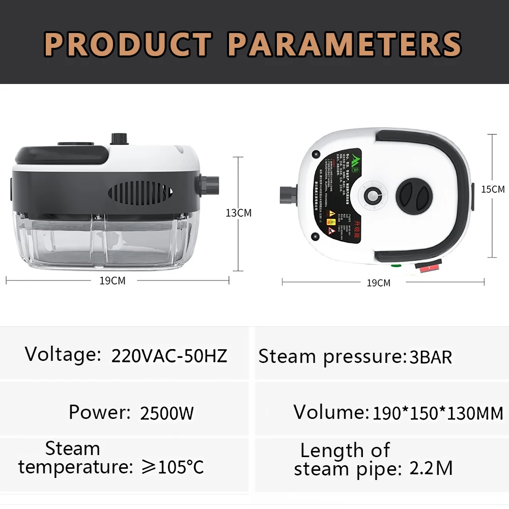 Description Picture 4 of itemHigh temperature and high pressure steam cleaning machine Air conditioning kitchen household 2500W cleaning machine