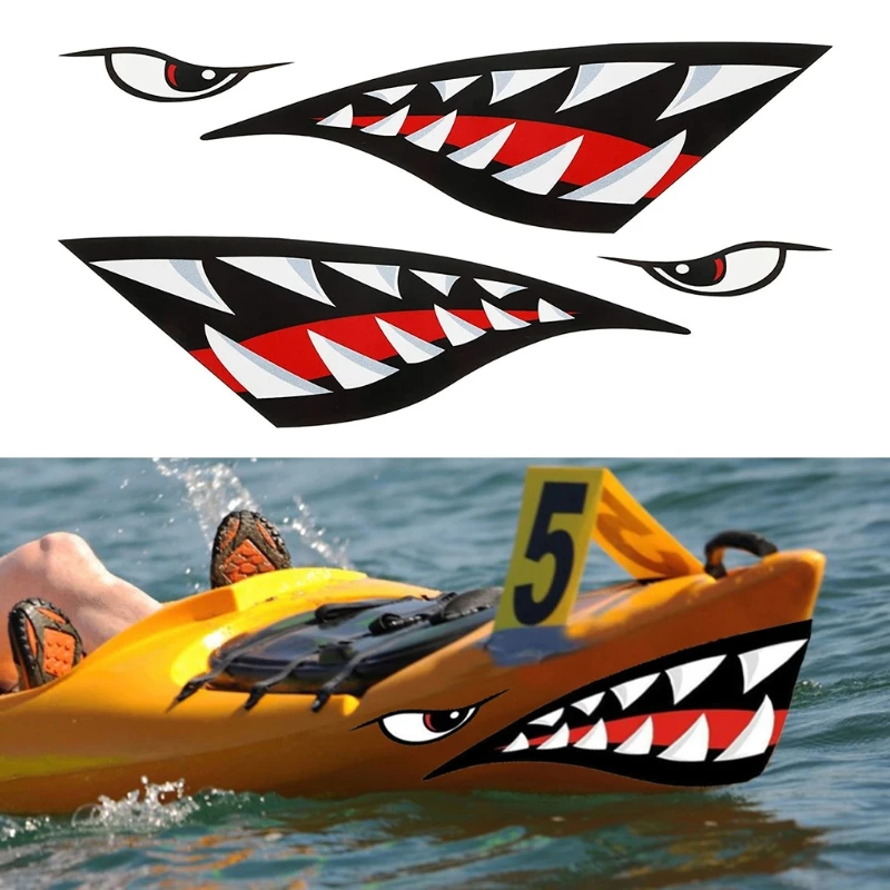 Fishing Boat Decals Shark Sticker Auto Sticker Boat Stickers Kayak Fishing Car Reflective Decals Accessories