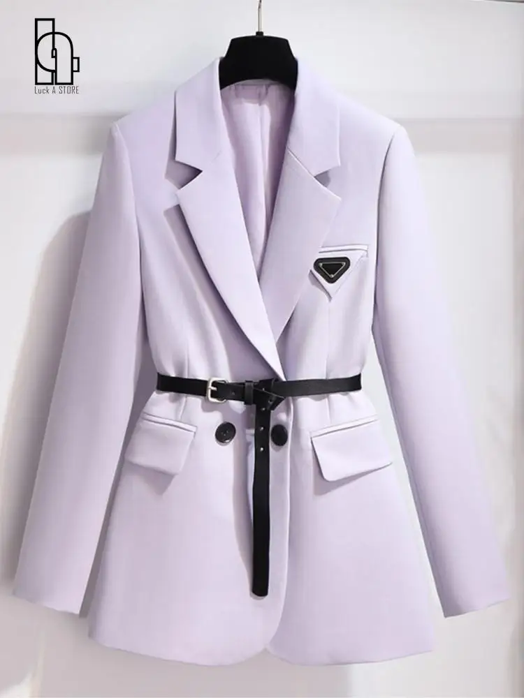 Purple Suit Jacket women's 2024 Spring Autumn Fashion New Korean Version Loose Casual all-match Suit Top