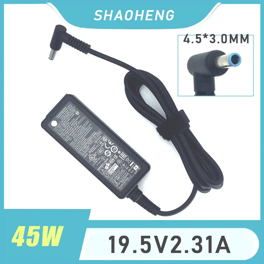 HP 노트북 충전기 블루팁, 파빌리온 x360 어댑터 11 13 15, 엔비 X360 13 전원 공급 장치용  45W 19.5V 2.31A