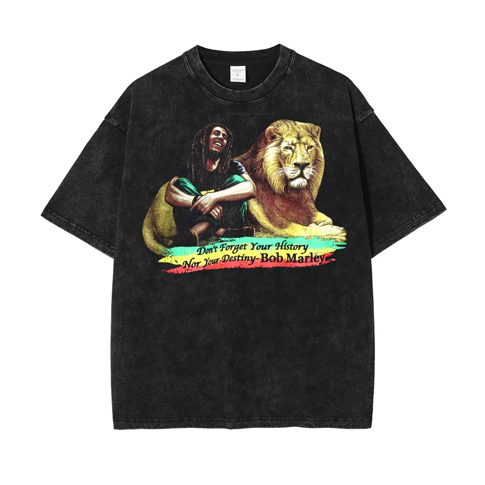 

Men Tshirt Hip Hop Tops Portrait Graphic Printed T Shirt Washed Vintage TShirt 2023 Summer Harajuku Streetwear Short Sleeve Tees