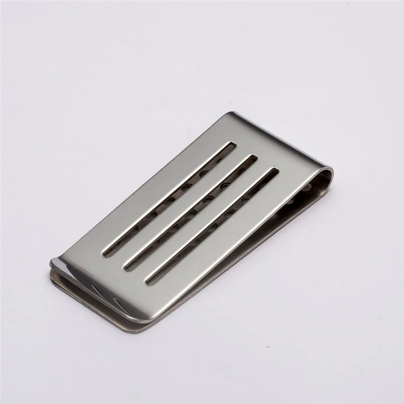 Slim Stainless Steel Money Clip Wallet - Sleek Cash and Card Holder for Business Professionals