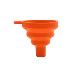 Silicone Foldable Collapsible Funnel (1Pc Orange S)