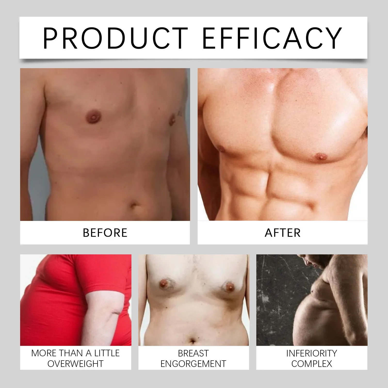 Men Chest Firming Gynecomastia Cellulite Reduction Shrink Breast Tighten Muscle Thin Abdomen Body Shaping Spray