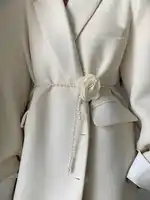 1pcs Pearl Waist Belt Women's New Style Camellia Decorative Versatile Waist Belt Matching Dress Coat Jacket Fashion Elegant Belt - Image 4