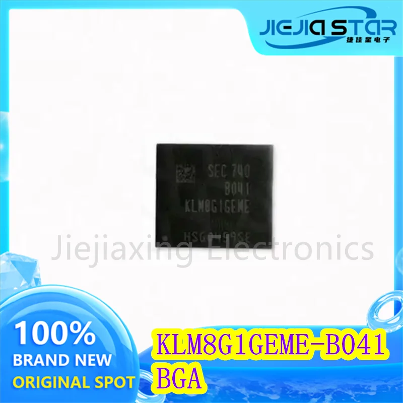 

KLM8G1GEME-B041 BGA153 Version 5.1 EMMC Chip 8G Word Bank Memory Particles 100% Brand New and Original Electronics