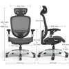 Hyken Chair: Ergonomic Mesh Swivel Task Chair. Adjustable Black Office Chair with Breathable Mesh and Good Lumbar 3