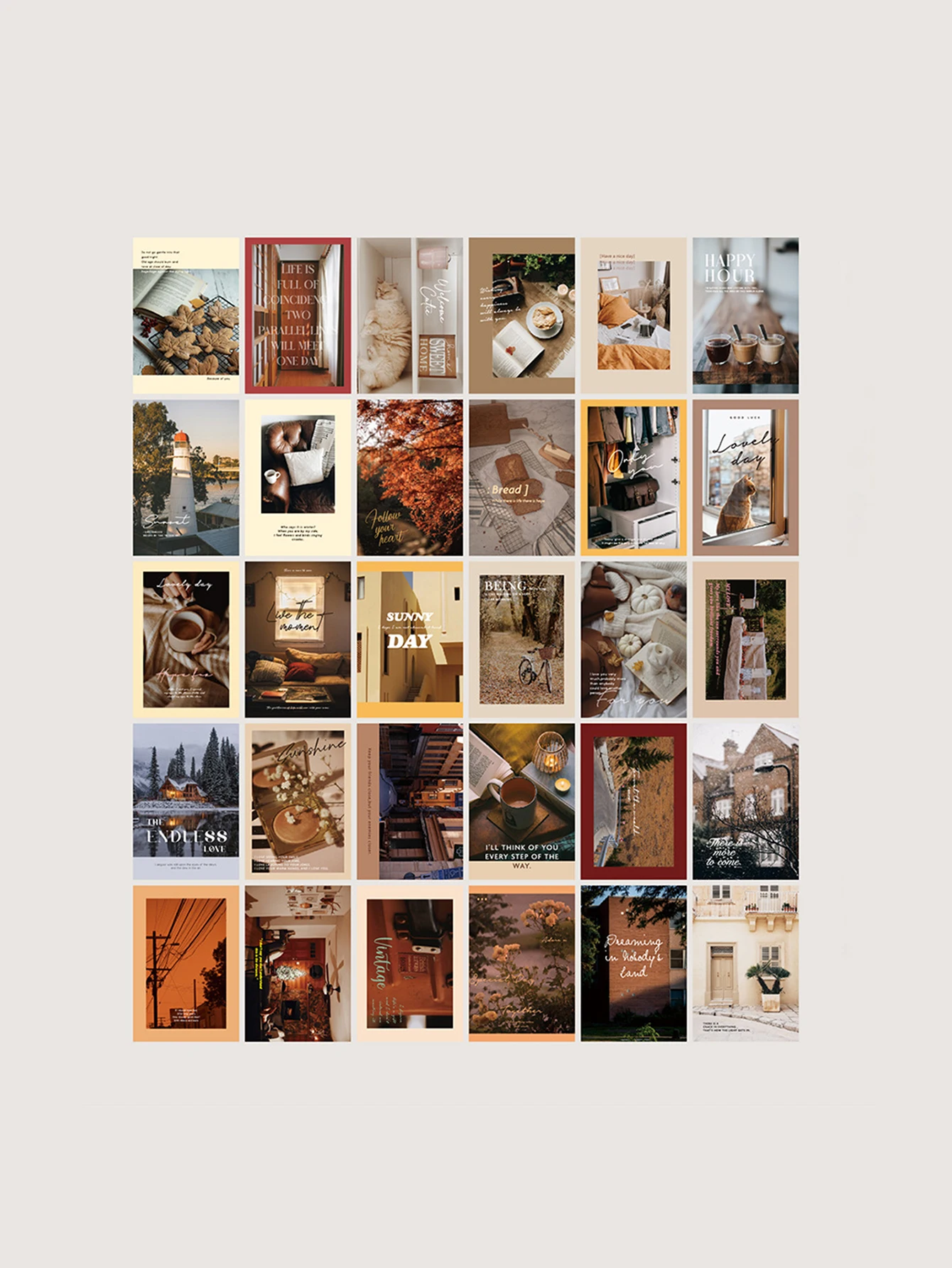 30 personalisierte Postkarten mit täglichen Landschaftsmotiven pro Packung, geeignet für die DIY-Dekoration von Schulklassenzimmern, Schlafzimmern und Wohnzimmerwänden – Detail 8