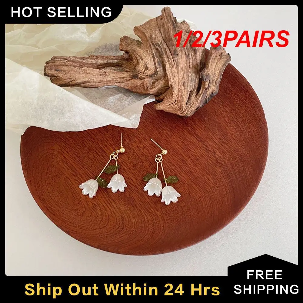 

1/2/3PAIRS Small Fresh Earrings Fine Plating 1 Pair Leaf Stud Earrings Earrings Stud Earrings Suzuki Orchid Earrings Easy To Use
