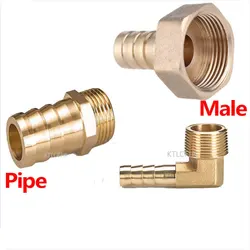 Brass Pipe Connectors 6mm 8mm 10mm 12mm 14mm 16mm 19mm Barbed 1/8