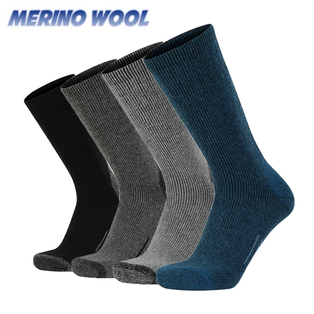  Calcetines de esquí de lana merino para hombre y mujer,  calcetines térmicos de snowboard para clima frío, 2 pares - azul/turquesa :  Ropa, Zapatos y Joyería