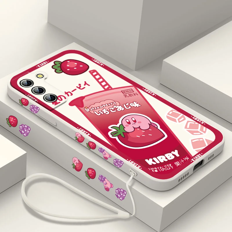 삼성 갤럭시 S24 S23 S22 S21 S20 프로 FE 플러스 울트라 리퀴드 왼쪽 로프 휴대폰 케이스 5G 커버, 일본 과일 주스