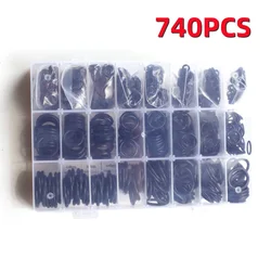 740/1200 - Piece Nitrile Rubber O - Ring Set - Black, Oil - Resistant, Wear - Resistant, Waterproof Seals (740PCS)