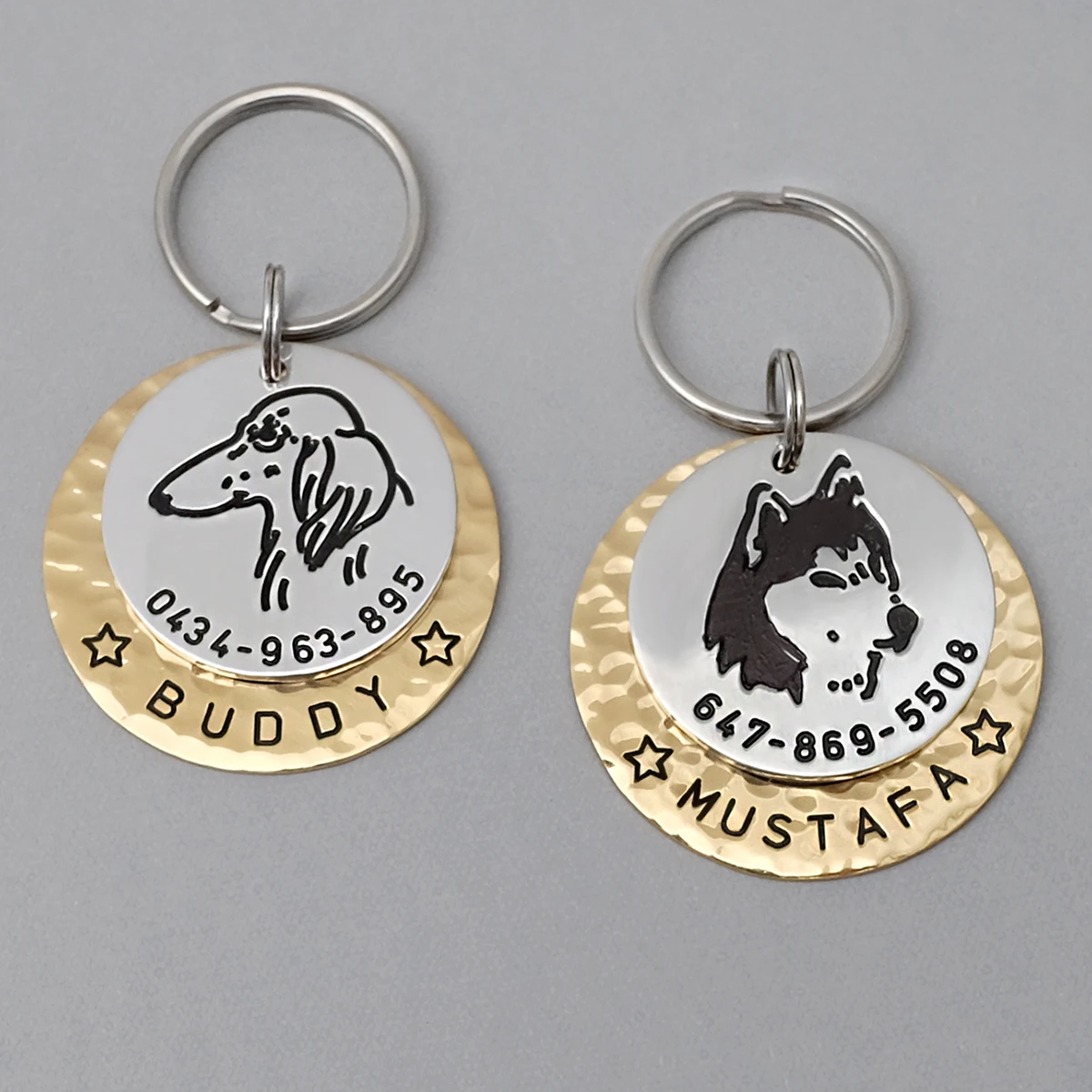 

Personalized Dog Id Tag Custom Siberian Husky Dog Tag Collar Engraved Metal Pet ID Tag Dog Identification Tag 20 Dog Breeds