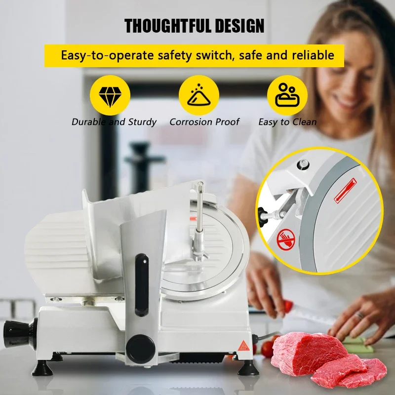 Cutter Meat Machine Carbon Steel Blade Electric Deli Meat Cheese Food Ham Slicer Commercial / Chopped Meat Machine 5