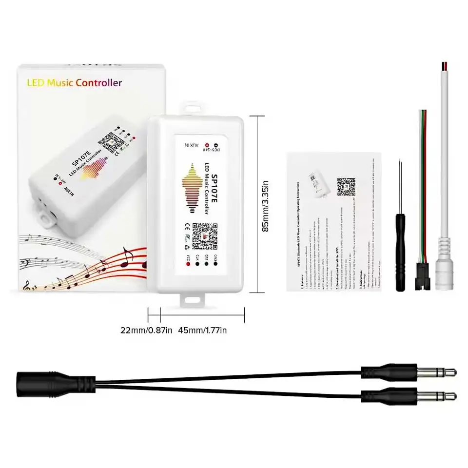 Contrôleur de musique LED SP107E, compatible Bluet... - Grandado