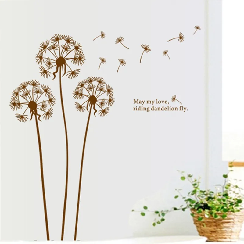 Dandelion Print Wall Stickers For Living Room, wall stickers, self adhesive wall stickers, vinyl stickers, vinyl wall stickers, self adhesive stickers