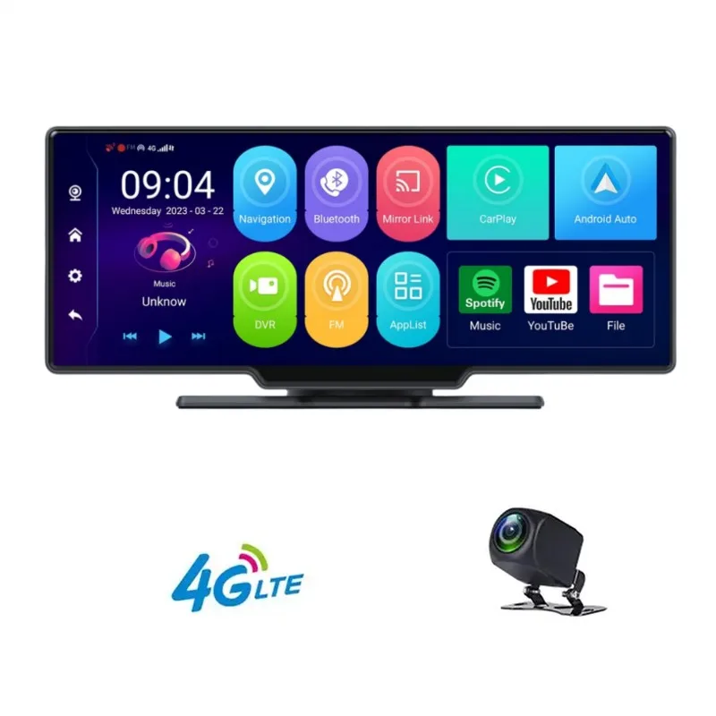 차량용 DVR GPS 네비게이션 대시보드 카메라, 10.26 인치, 4G ADAS, 안드로이드 13, HD 1080P 듀얼 렌즈, 와이파이, 블루투스, 등록 비디오 녹음기