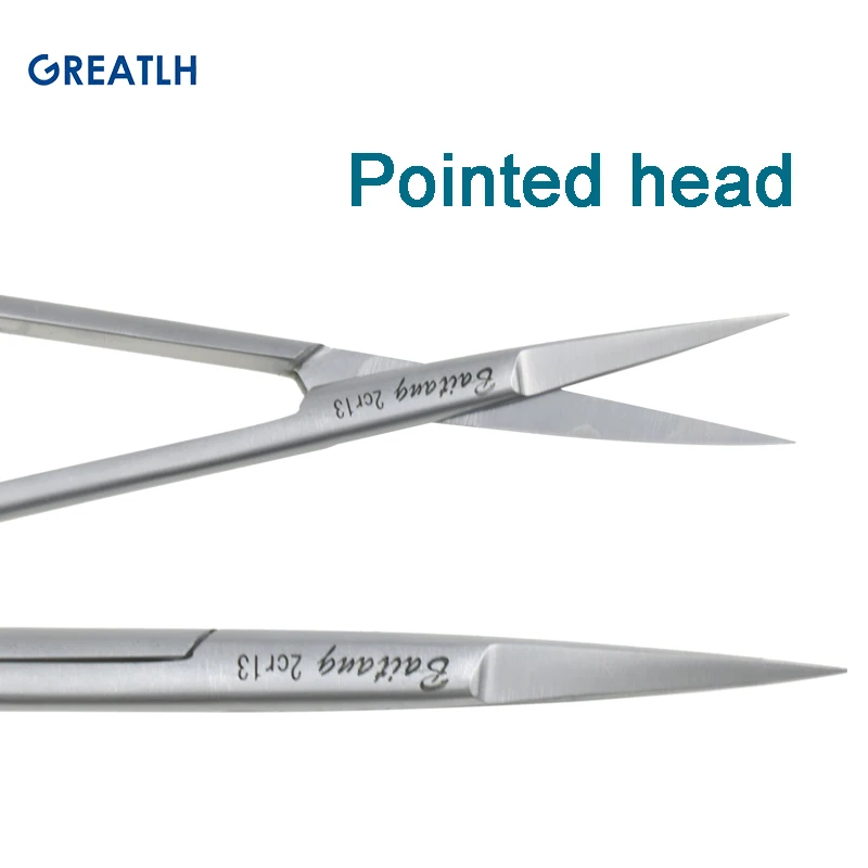 Stainless Steel Autoclavable Tissue Scissors Straight Curved Pointed Scissors 10cm/11cm/12.5cm/14cm ophthalmic microsurgical scissors