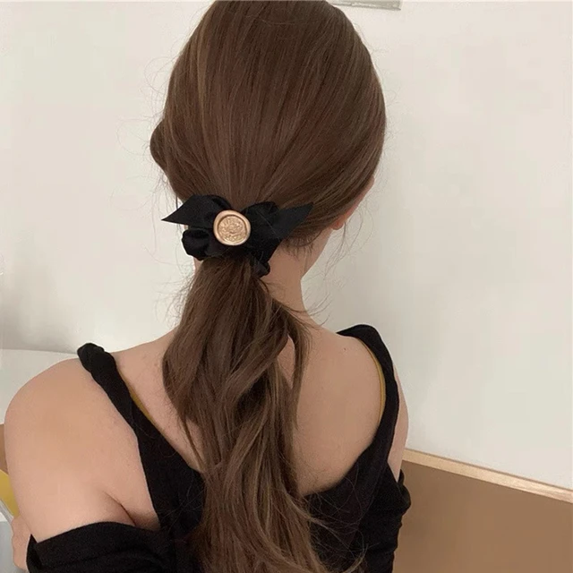 Large Bows Elastic Hair Bands Ties For Women Girls Bowknot Ponytail Rubber  Bands Scrunchies Hair Bows Clips Gum Hair Accessories - Scrunchie -  AliExpress