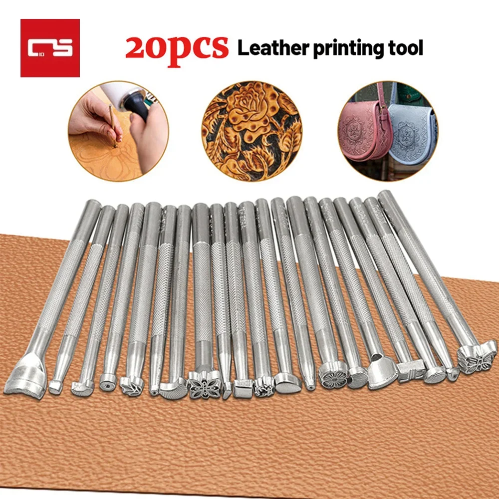 Can Choose Leather Carving Engraving Printing Tools DIY Hand Sewing Cowhide Leather Staming for Leathercraft Tanning-sik Emboss