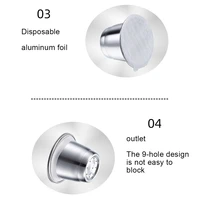 Tapas adhesivas de papel de aluminio para rellenar cápsulas de café Nespresso, pegatinas desechables vacías, cubierta reutilizable, 100 piezas, 37Mm - Imagen 5