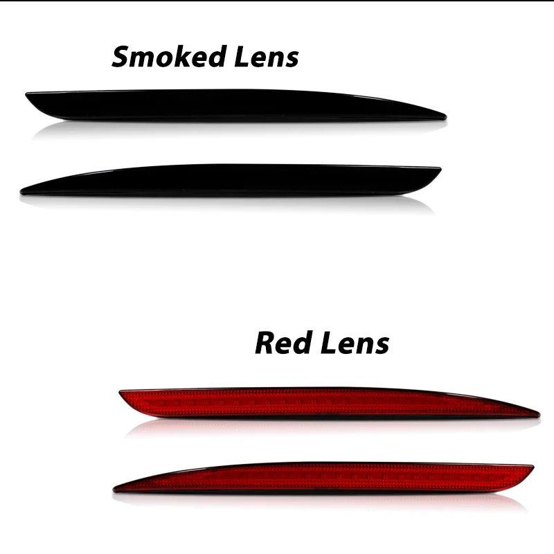 IJDMTOY Dark Smoked Rear Bumper Reflector Lenses For Land Rover Range Rover & LR2