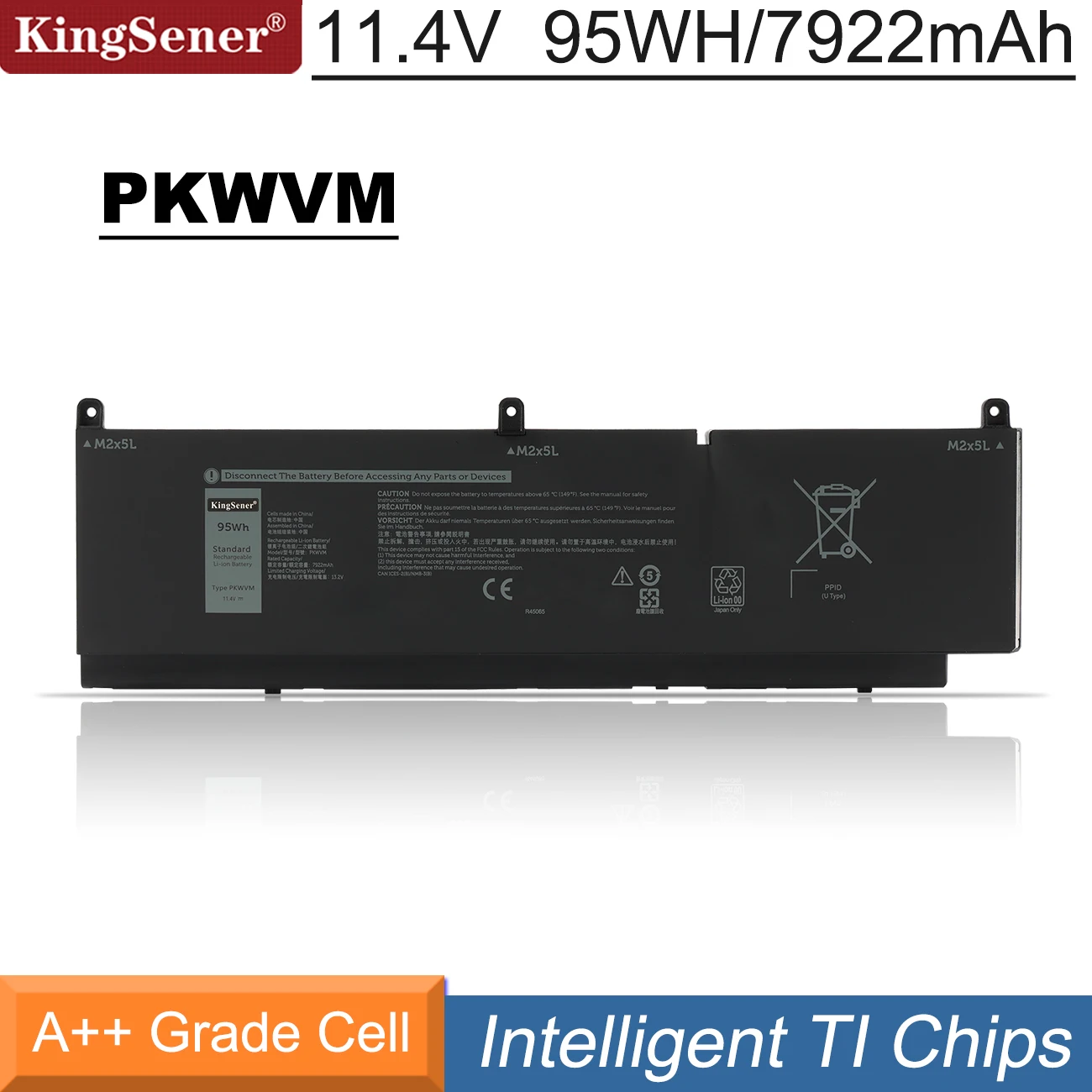 

Аккумулятор KingSener 95 Вт/ч PKWVM L aptop для DELL Precision 7550 7560 7750 7760 Series P44E P93F C903V CR72X 17C06 0CR72X