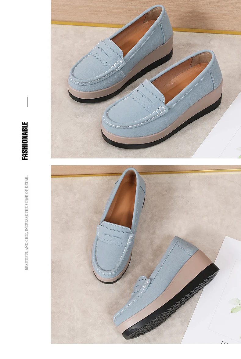 Shoes Woman Fashion Women Shoes Casual Heighten Breathable PU Leather Walking Sneakers Platform Ladies Shoes zapatos de mujer – Detail 21