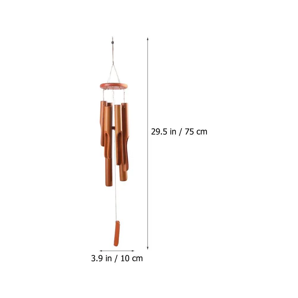 Bamboo Windchime Decoration Patio Wind Chime Garden Windchime Decorative Wind Chime Hanging Ornament Yard Wind Bell Home Decor 6