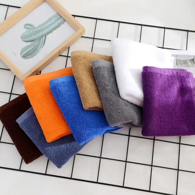 30x30cm Square Handkerchief Towels Plain Multi-color Hand Towel Portable Soft Quick Drying Mini Washcloth Absorbent Платок 핸드타올 2