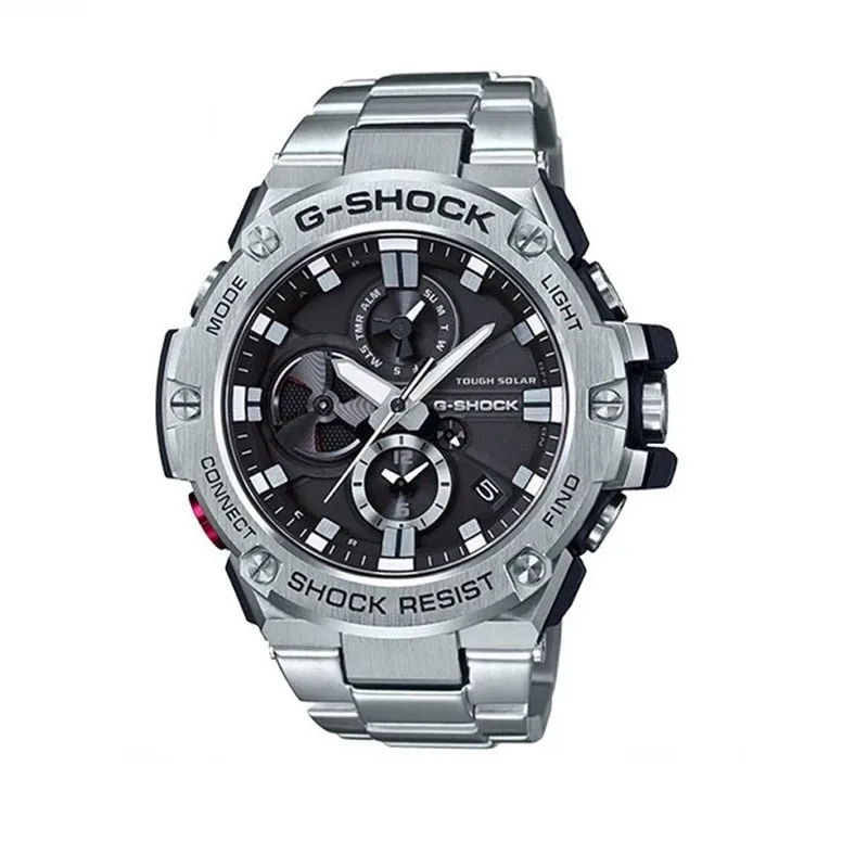 G Shock Watches for Men GST-B100 Quartz Reloj Casual Luxury Multifunctional Shockproof Dual Display Stainless Steel Man Watches